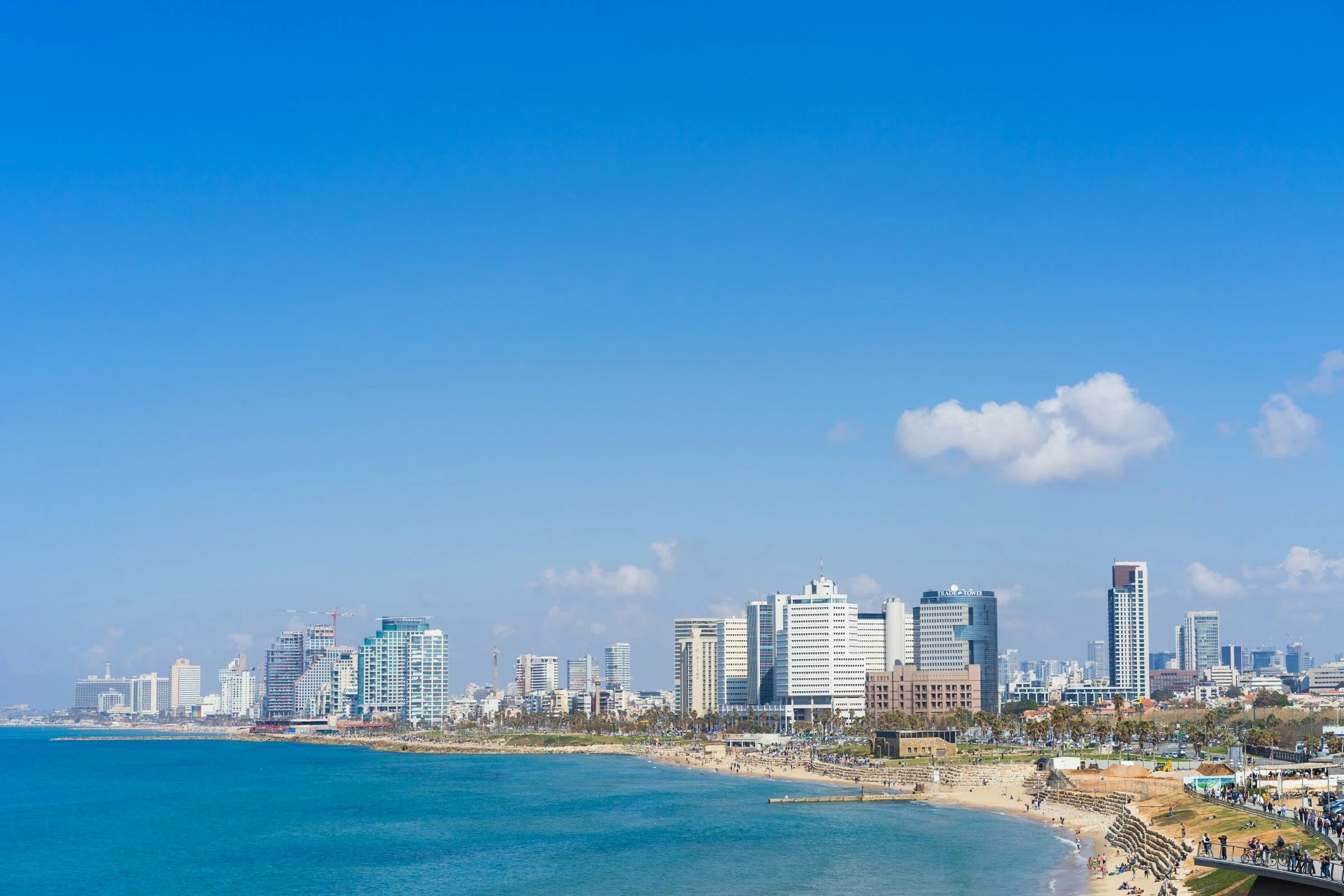 A panorama of Tel Aviv and the Mediterranean, photo by Dan Gold