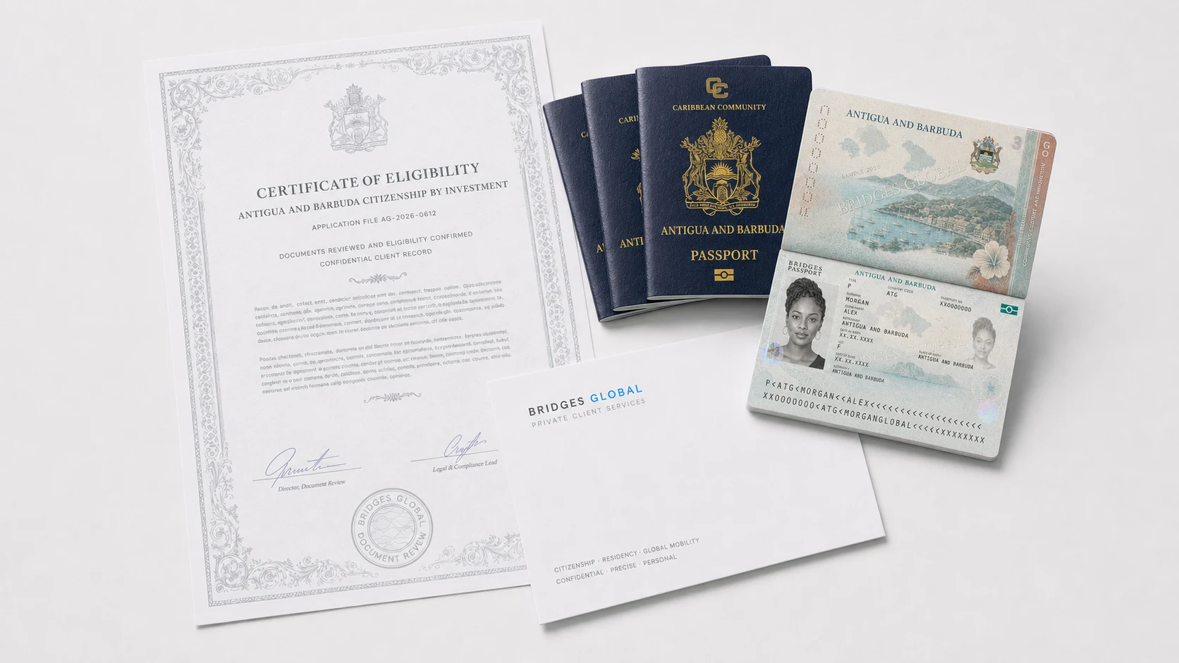 The set of documents for the Antigua and Barbuda citizenship programme