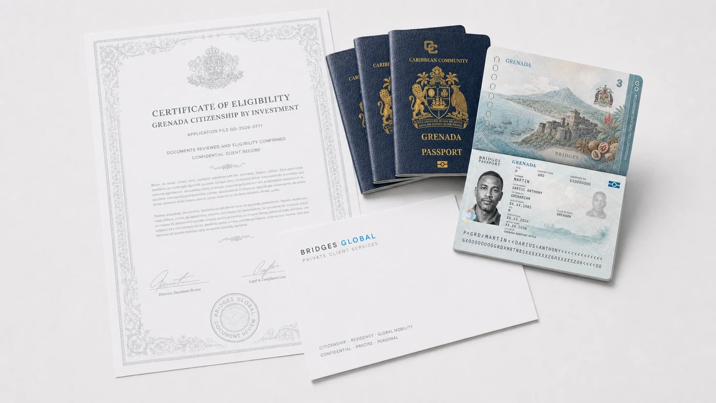 The set of documents for the Grenada citizenship programme