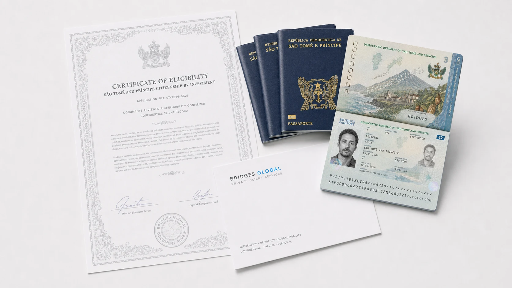 The set of documents for the São Tomé and Príncipe citizenship programme