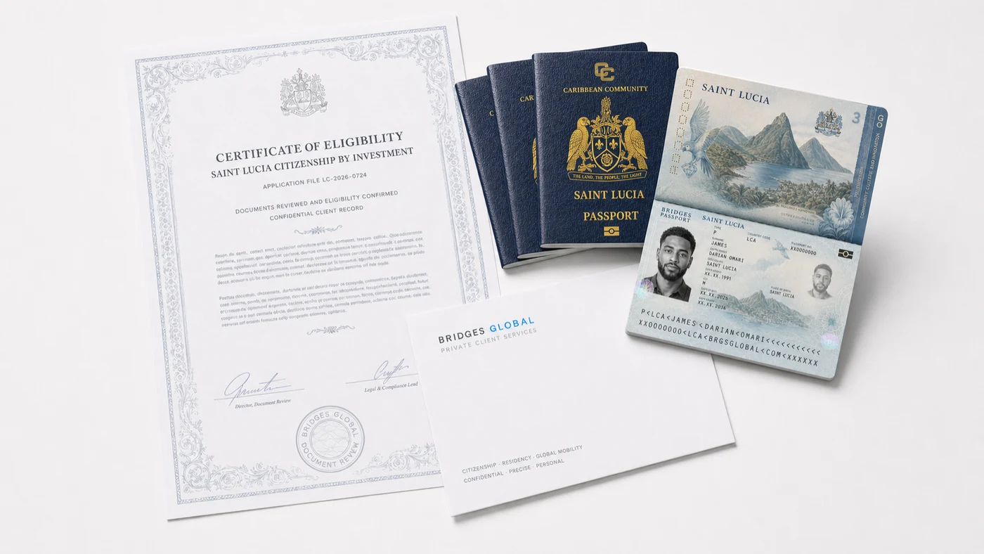 Saint Lucia passports and the certificate of registration of citizenship