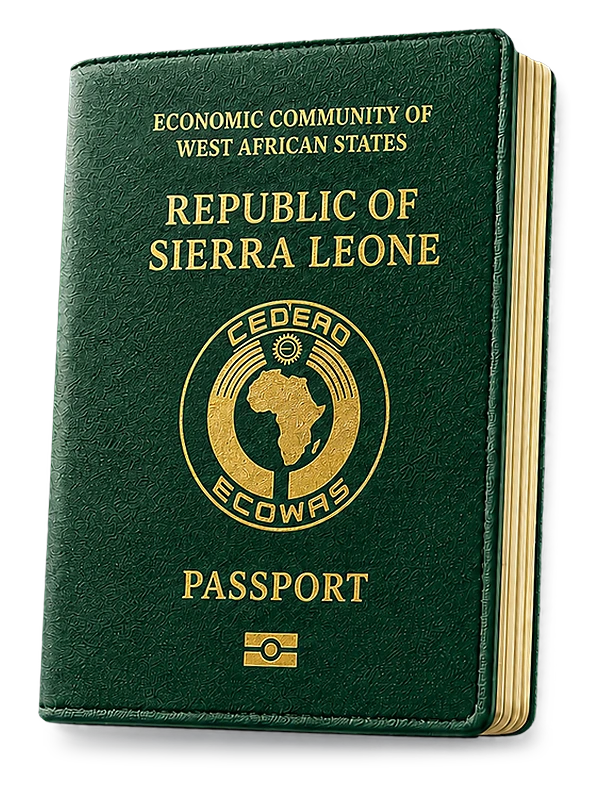 The passport of a citizen of the Republic of Sierra Leone