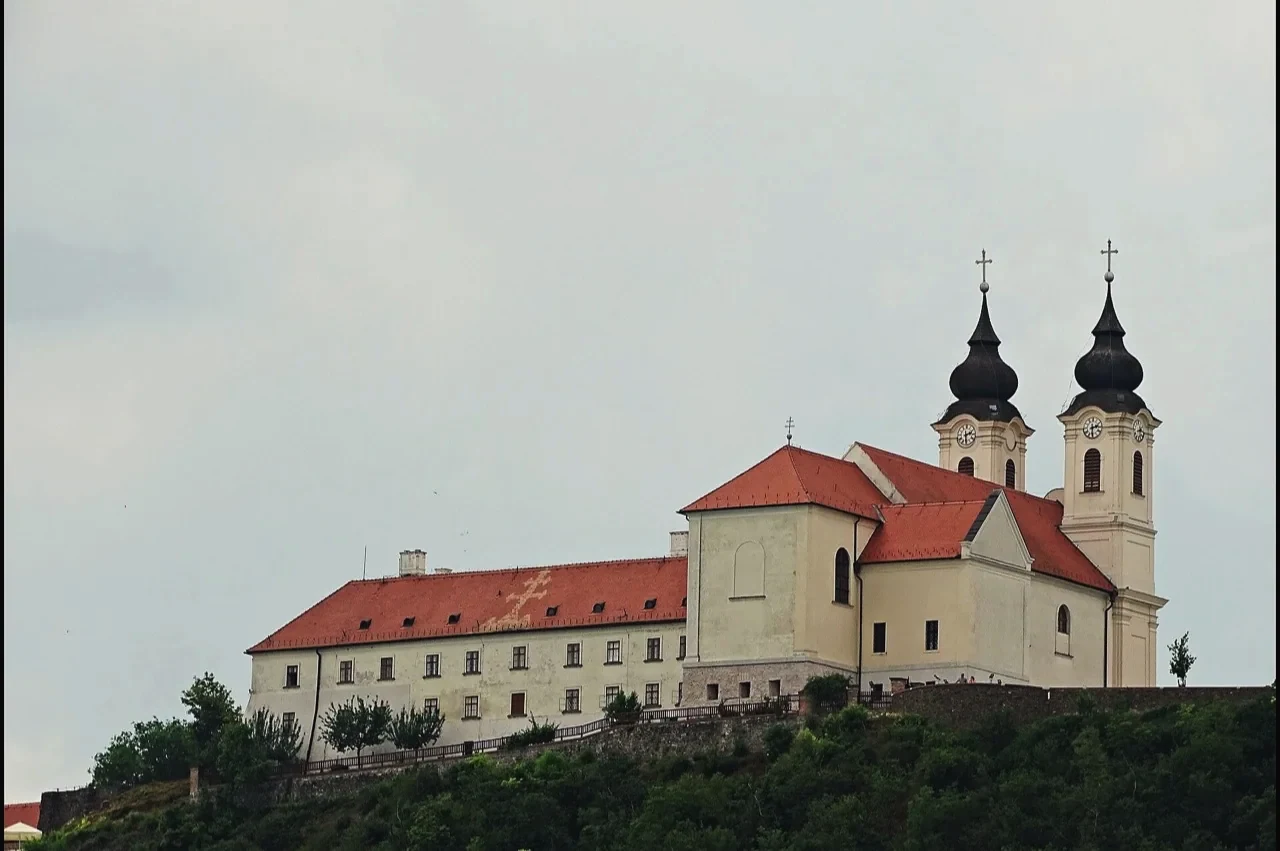 Tihany Abbey - view of the Hungarian landscape from afar