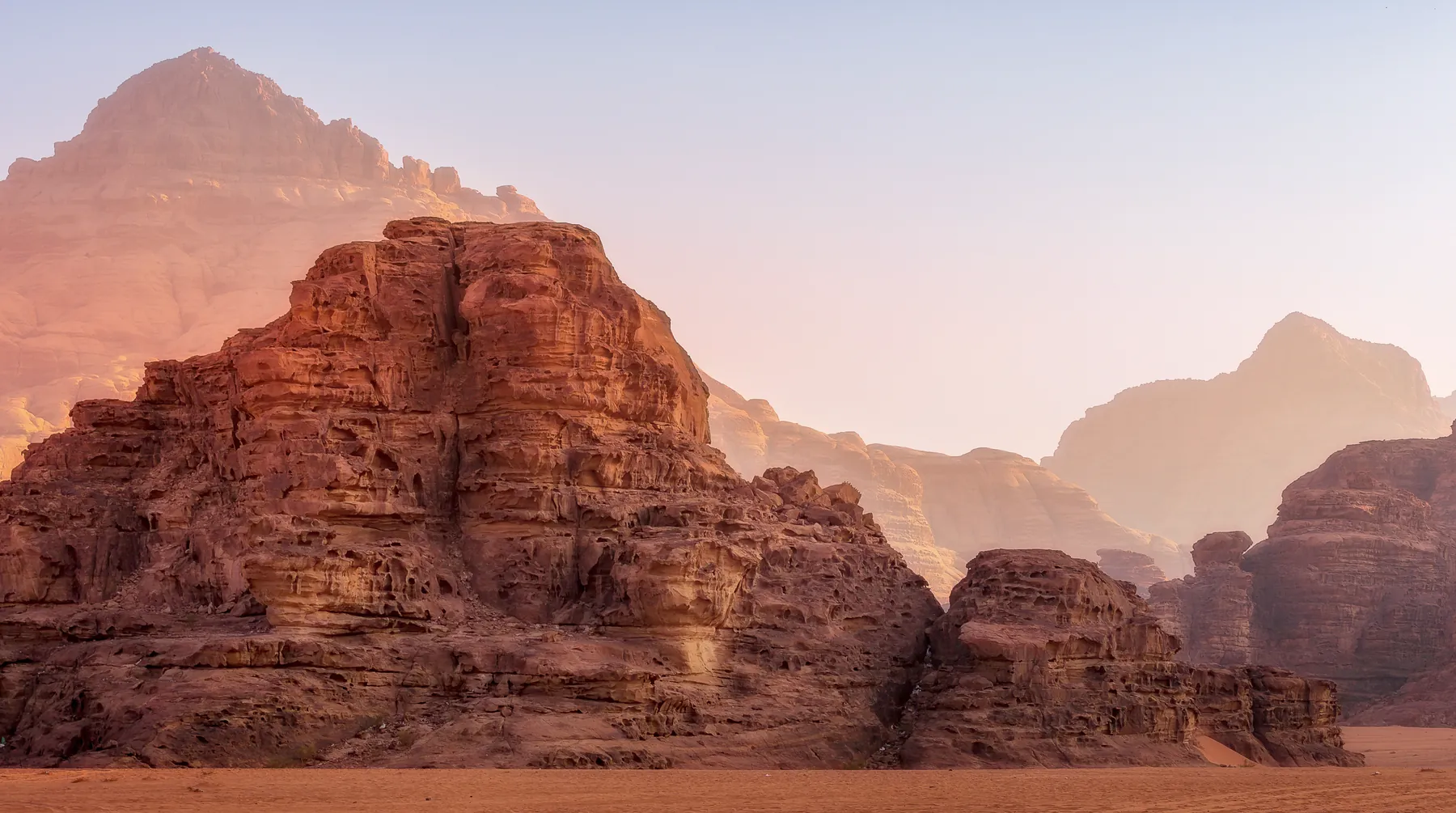 Wadi Rum desert at dawn, Jordan