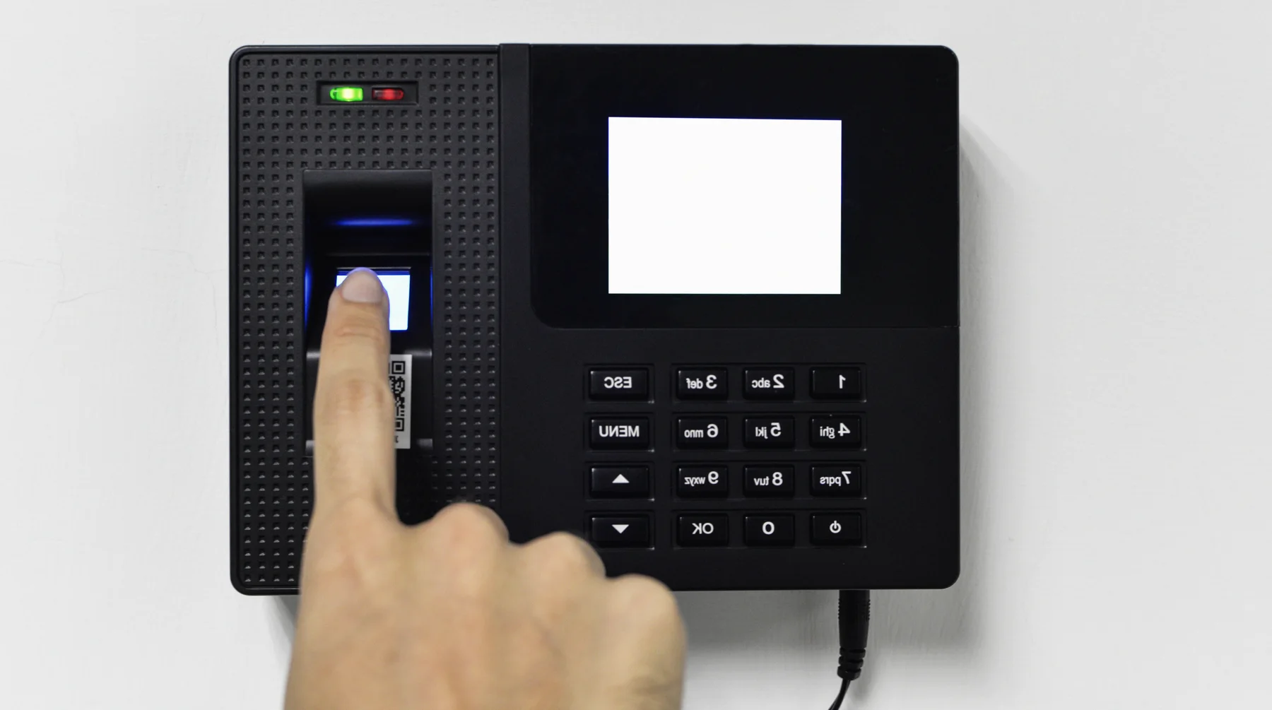 A fingerprint scanner for biometric enrolment