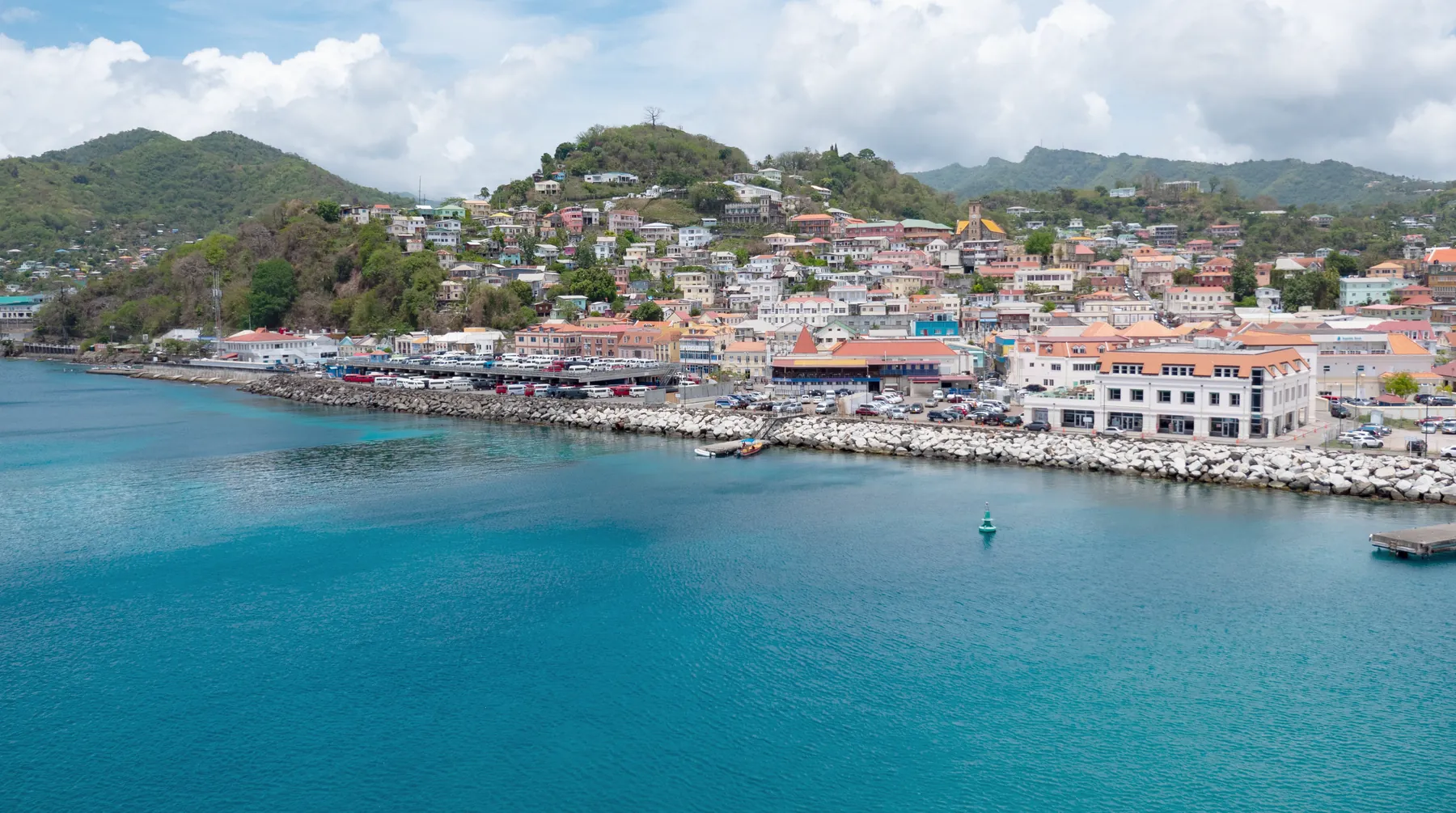 The waterfront of St George's, Grenada