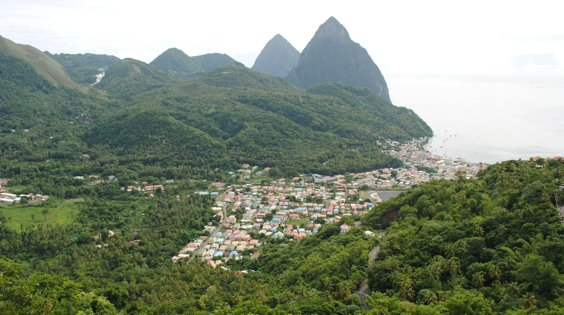 The Pitons and Soufriere, Saint Lucia