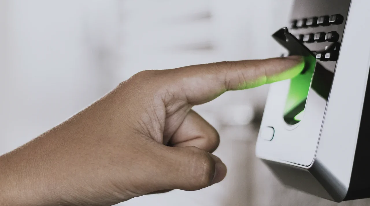 A fingerprint scanner for biometric enrolment