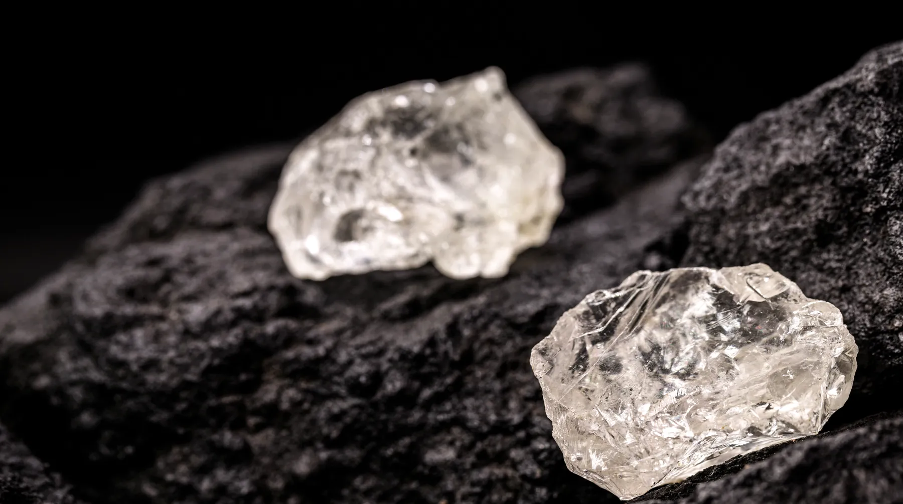Rough diamonds on rock