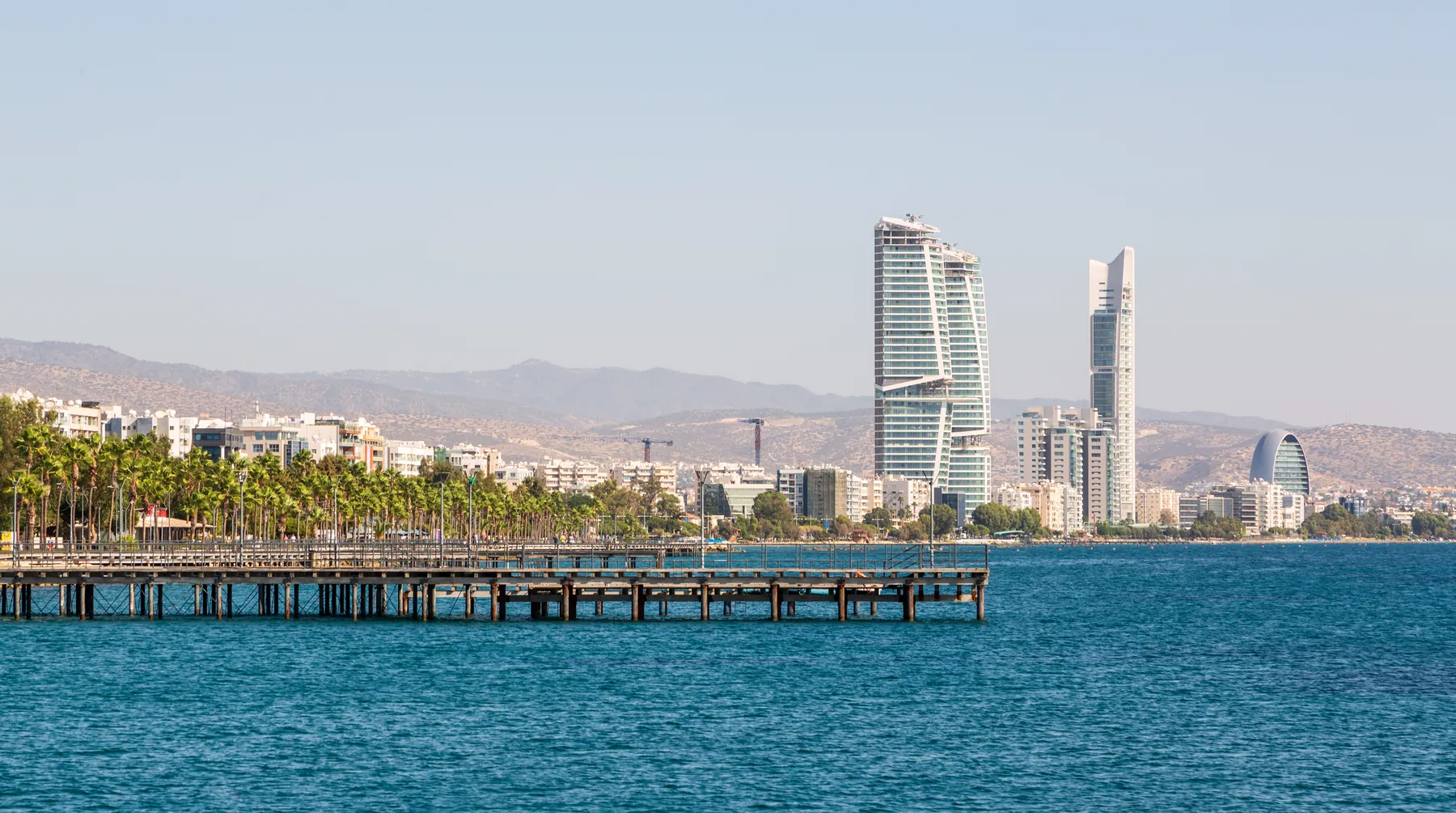 High-rise buildings on the Limassol seafront