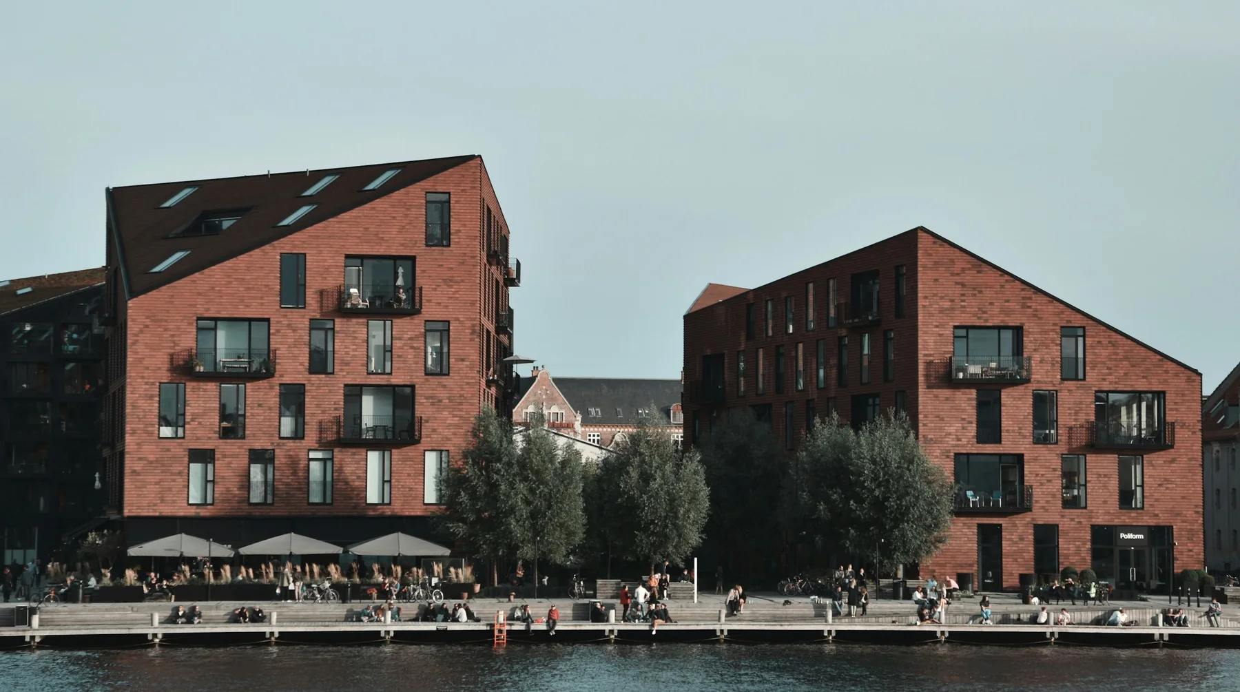Residential buildings on the Copenhagen waterfront