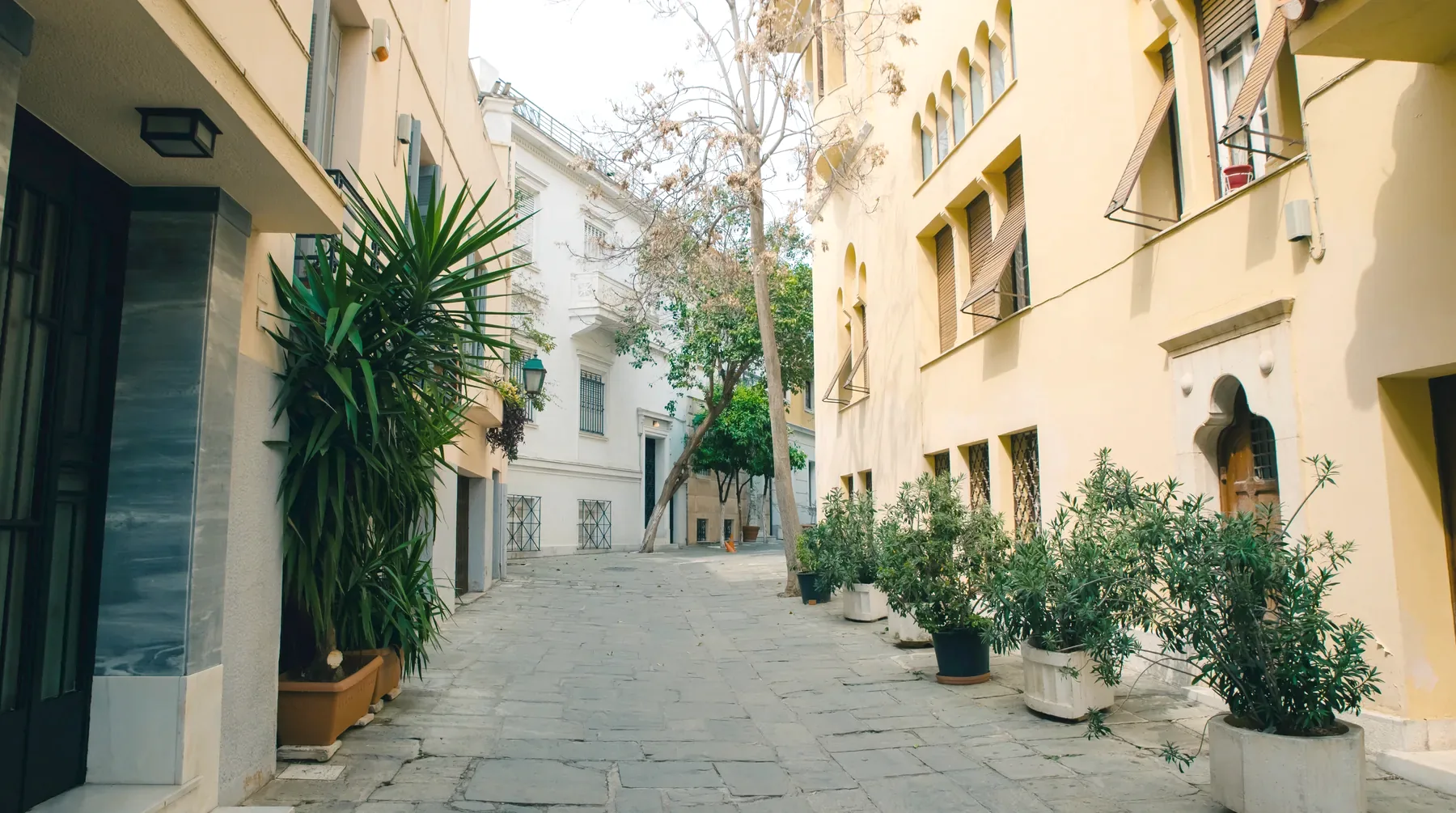 A residential street in Plaka, Athens