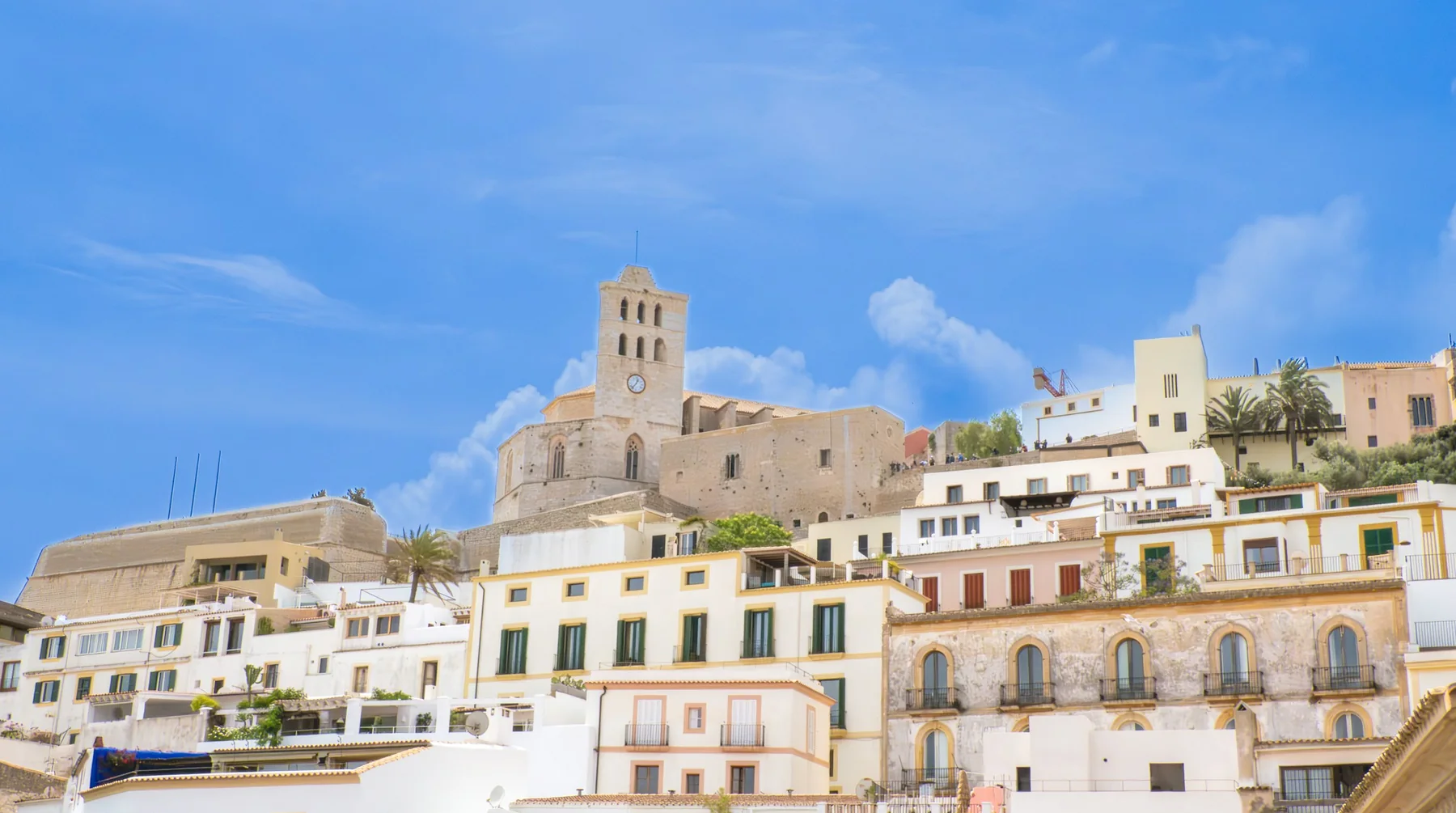 Ibiza old town on the hill