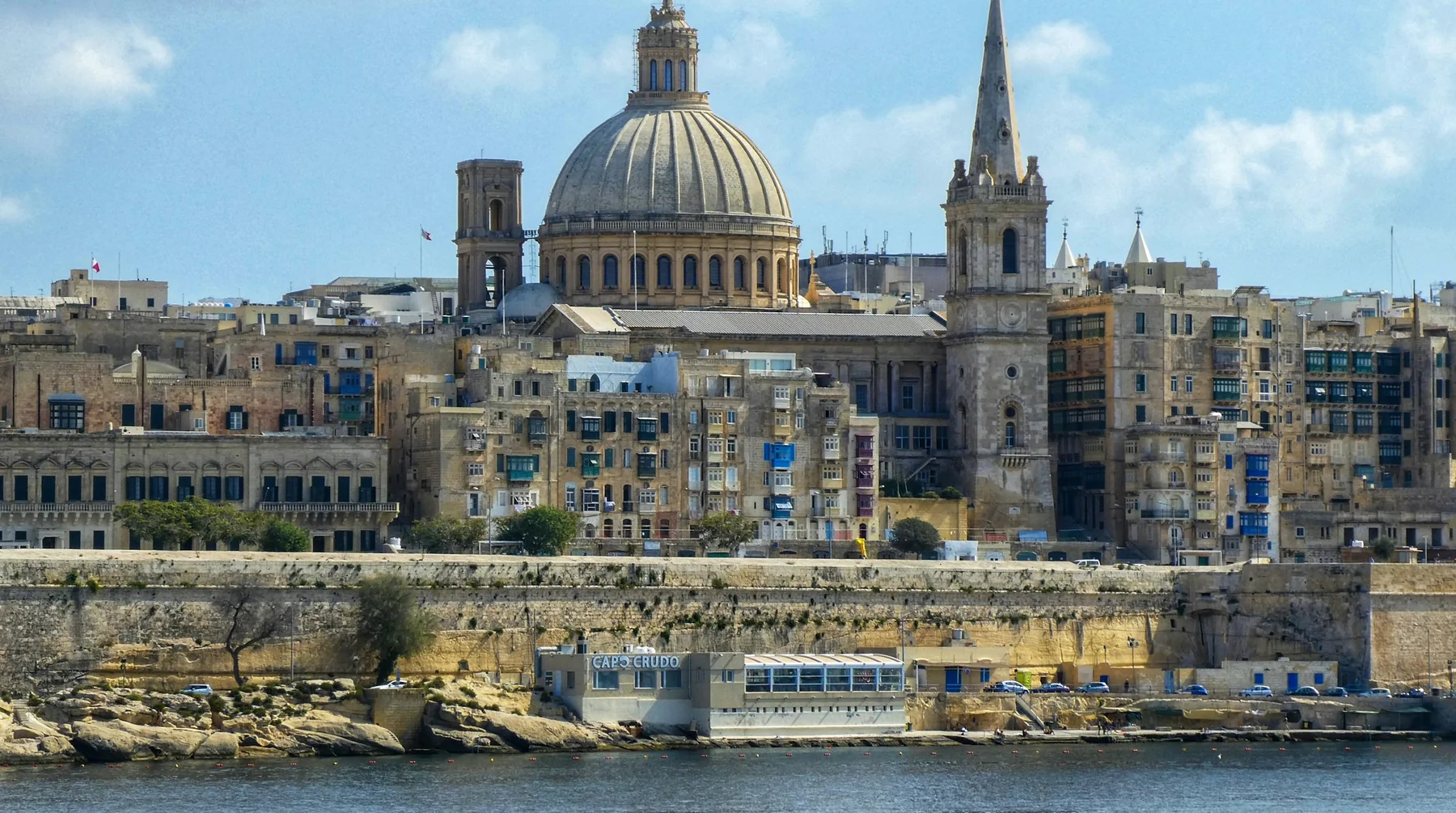 Carmelite church dome above Valletta