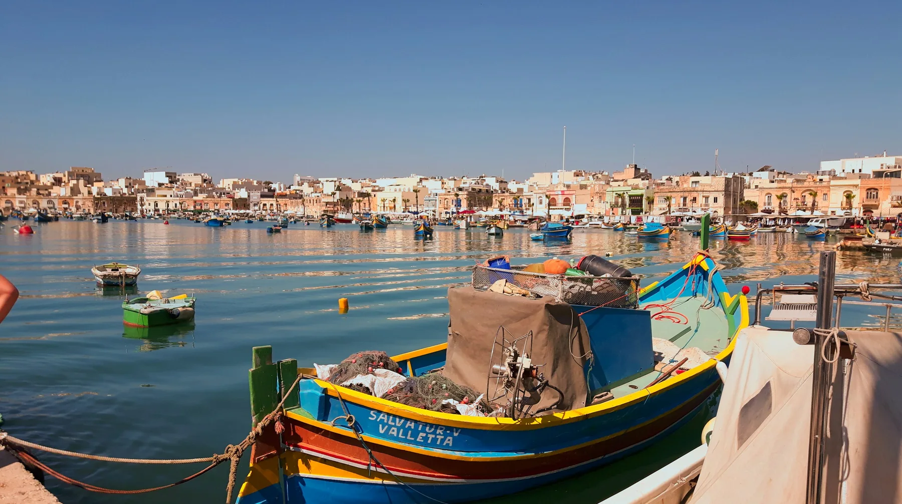 Fishing boat in Marsaxlokk harbour