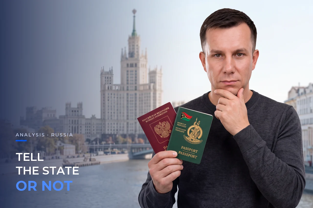 Telling the state about a second passport and a foreign account: the decision stays with you