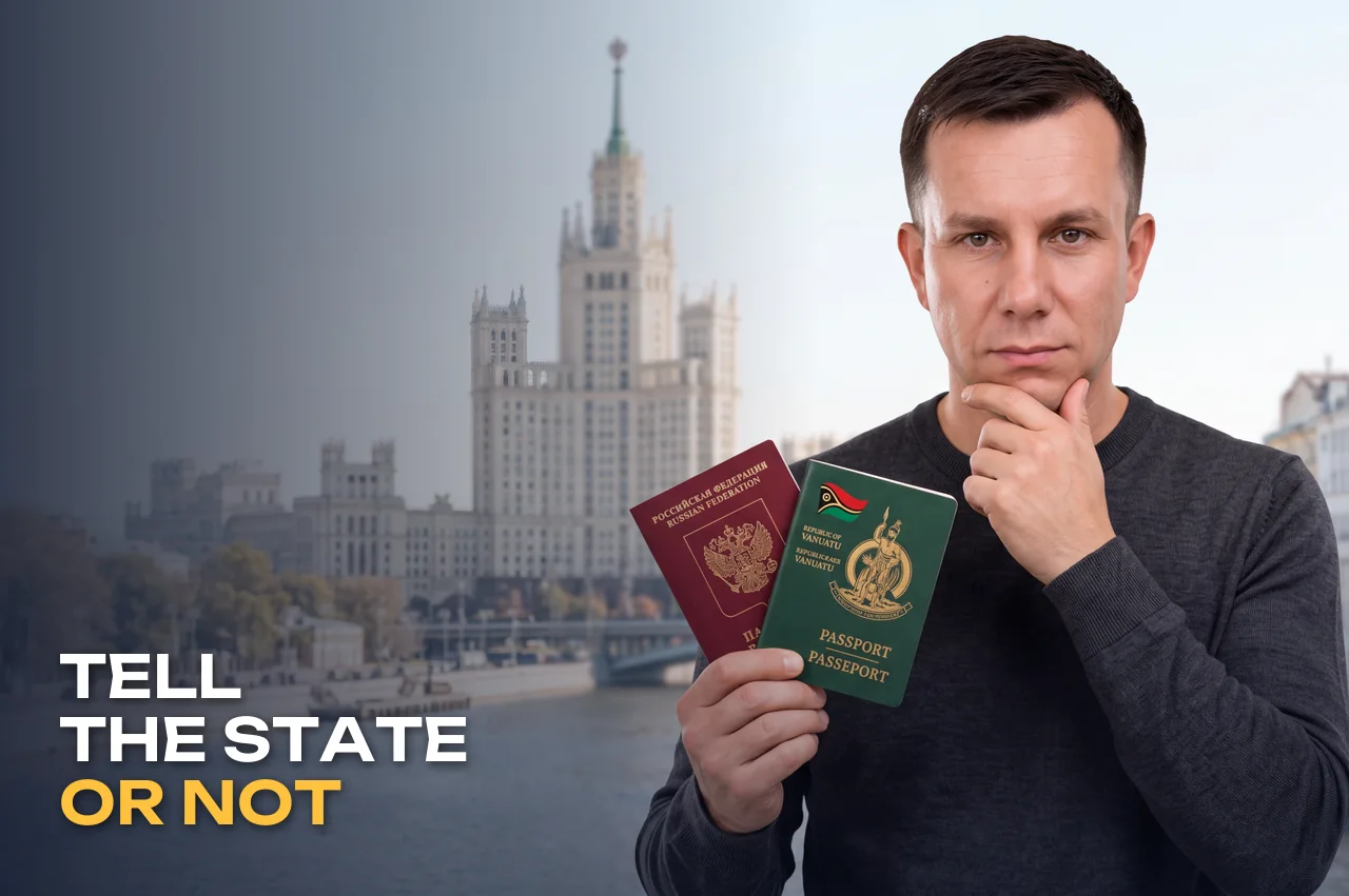 Telling the state about a second passport and a foreign account: the decision stays with you