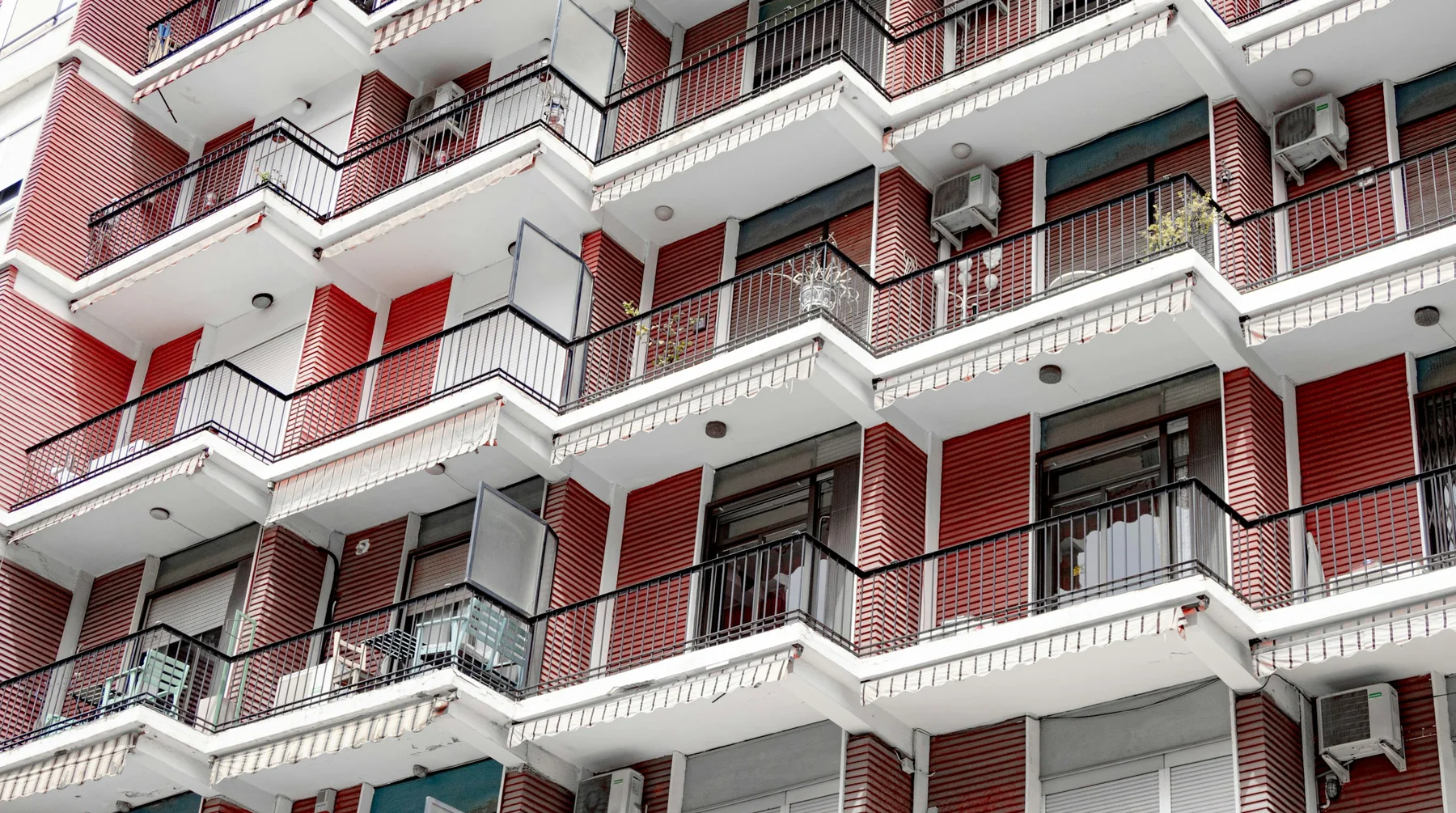 Apartment building with balconies in Valencia