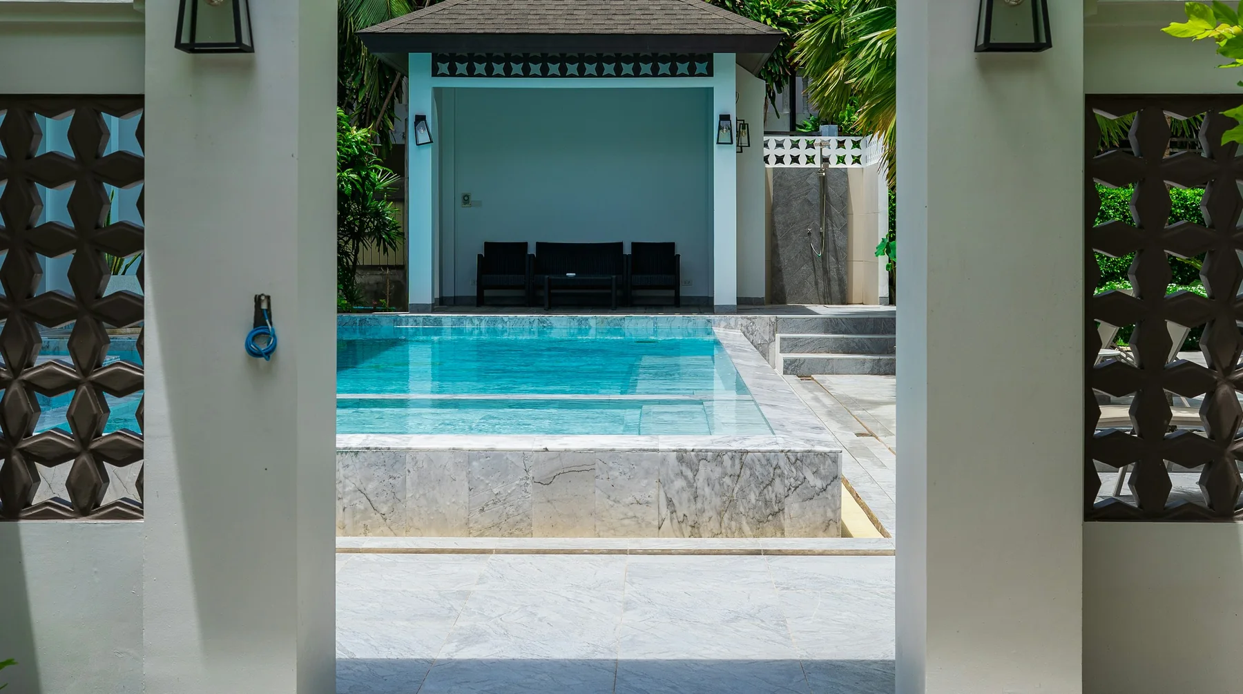 Villas on a hillside on a Thai island
