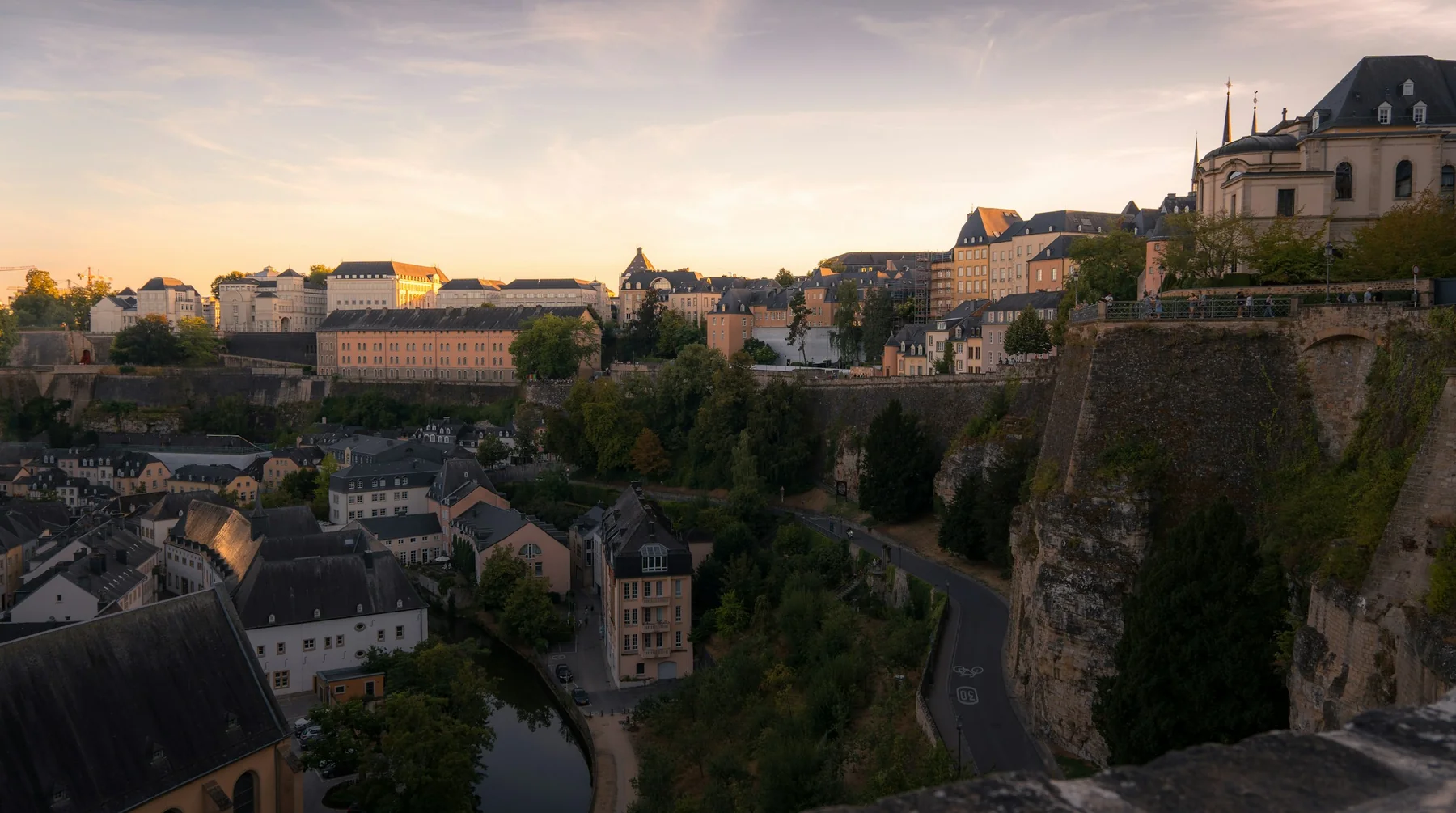 Grund district in Luxembourg City