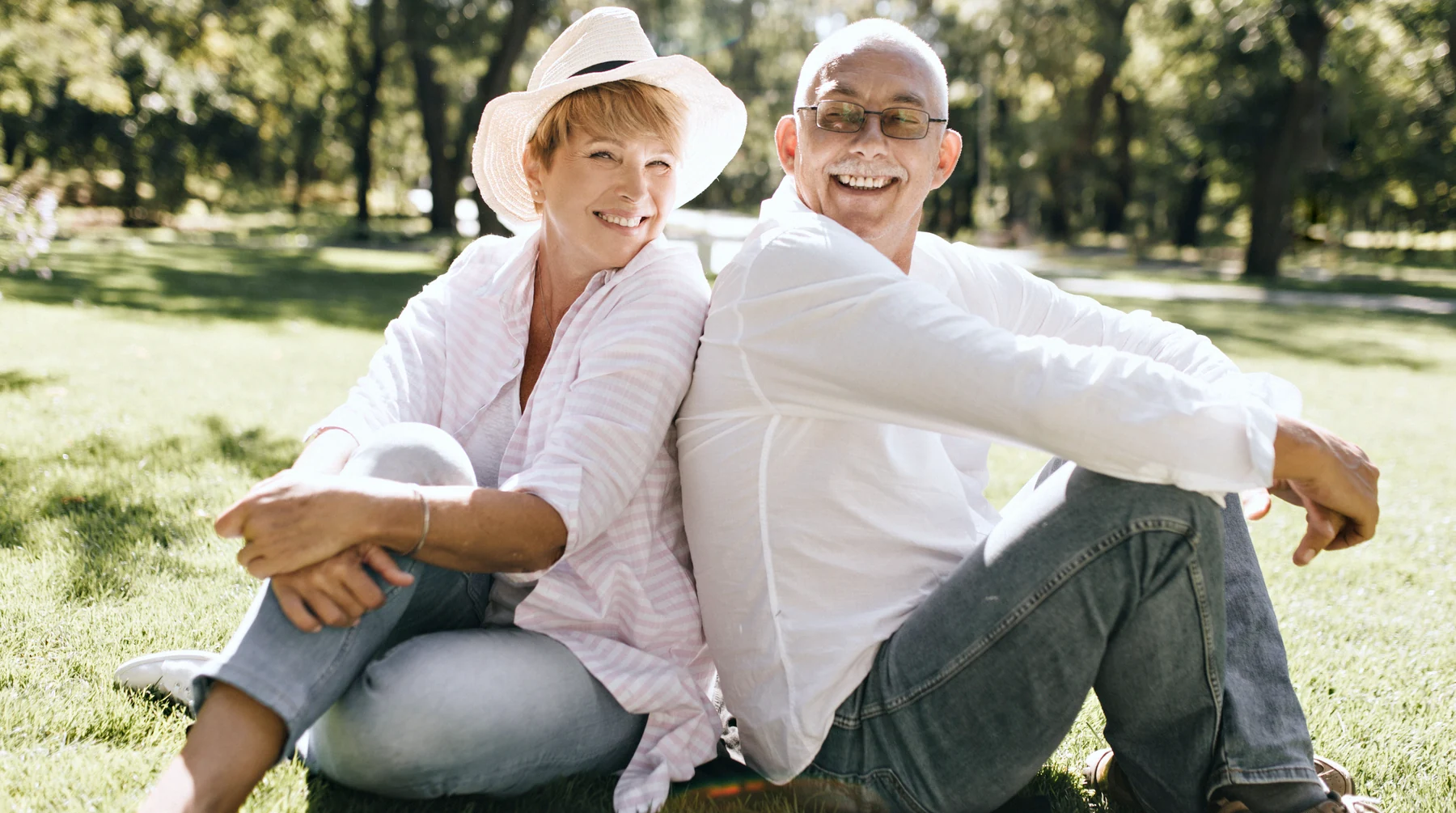 Pavel and Svetlana in the garden of their new Peloponnese house
