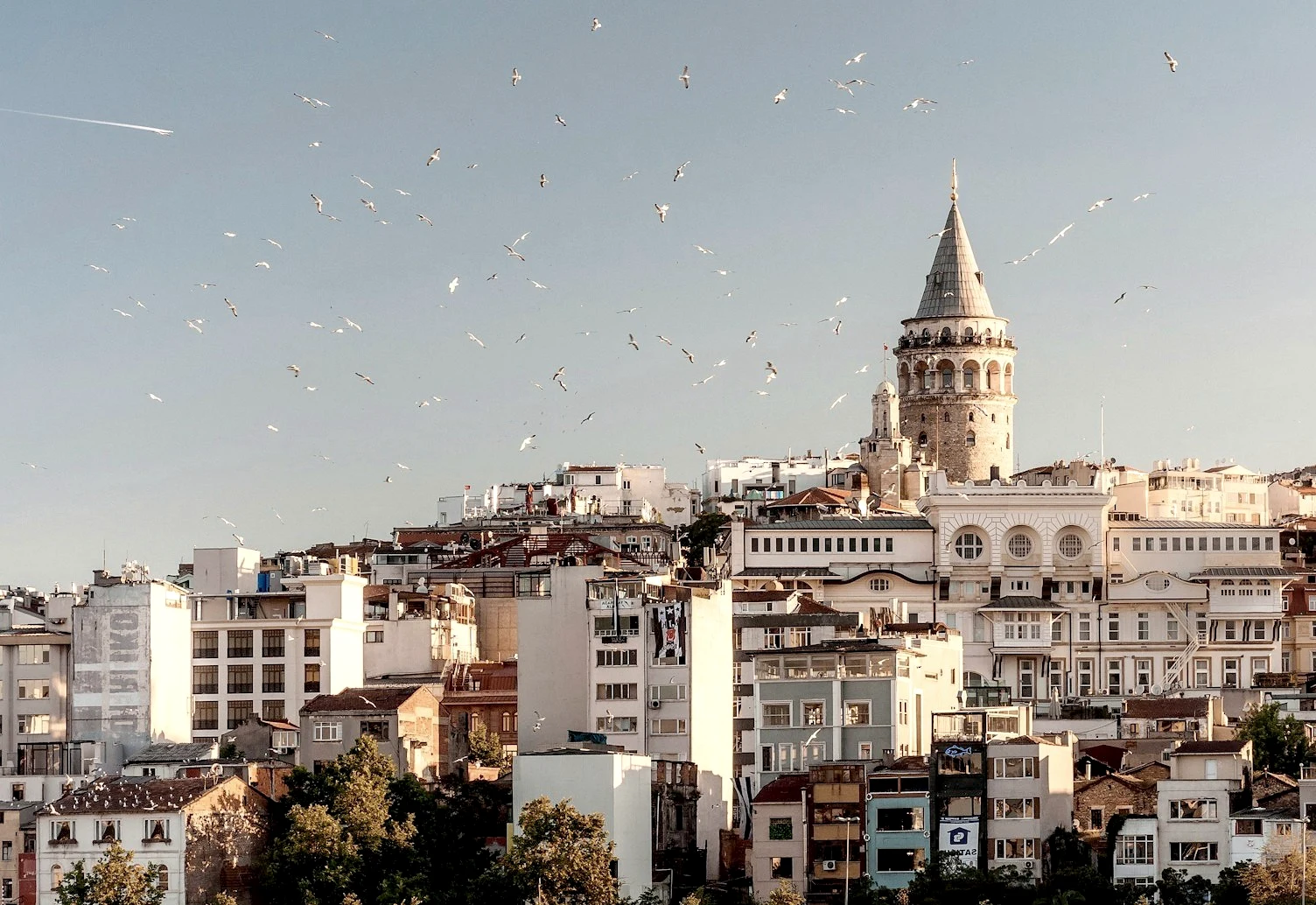 Istanbul, the Galata Tower above the old city