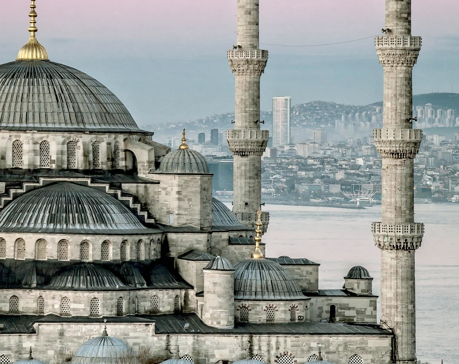 An Istanbul mosque at sunset