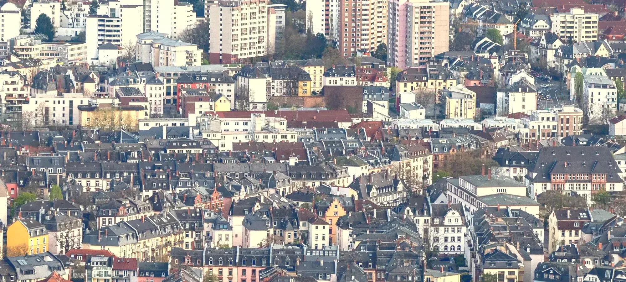 The business district of a European city