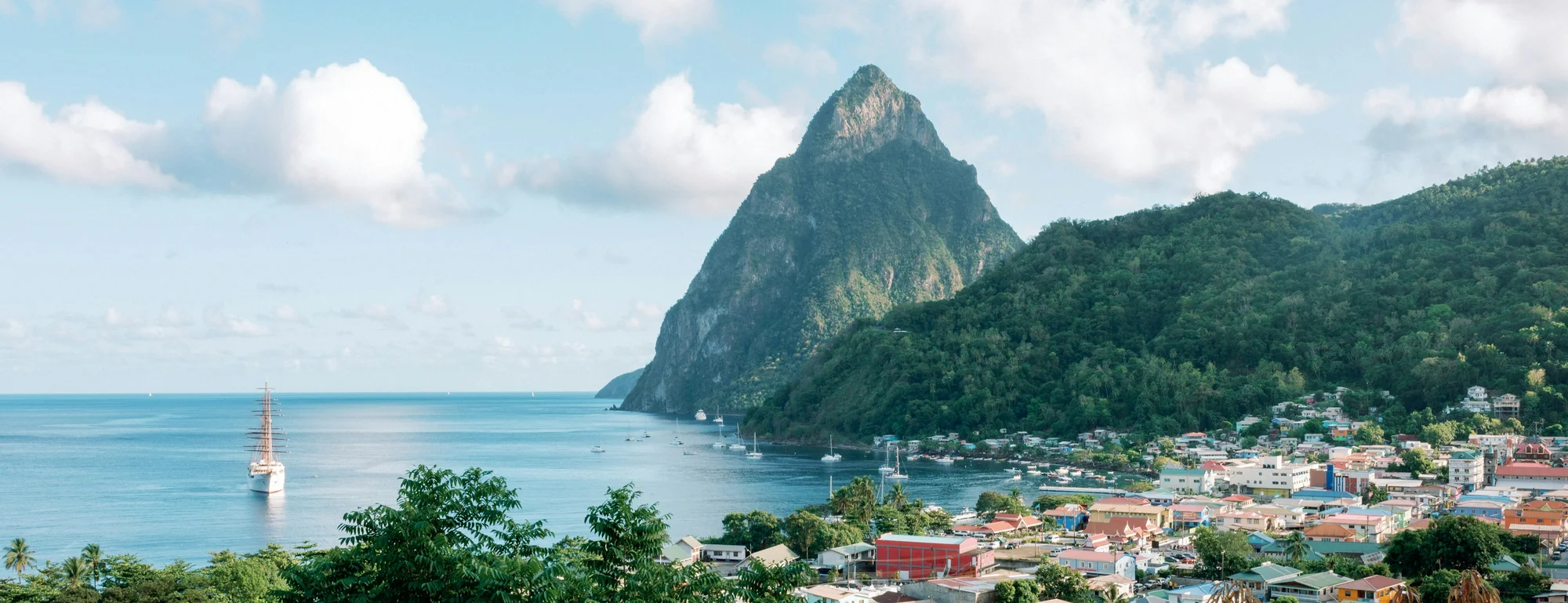 Saint Lucia, the Caribbean Sea