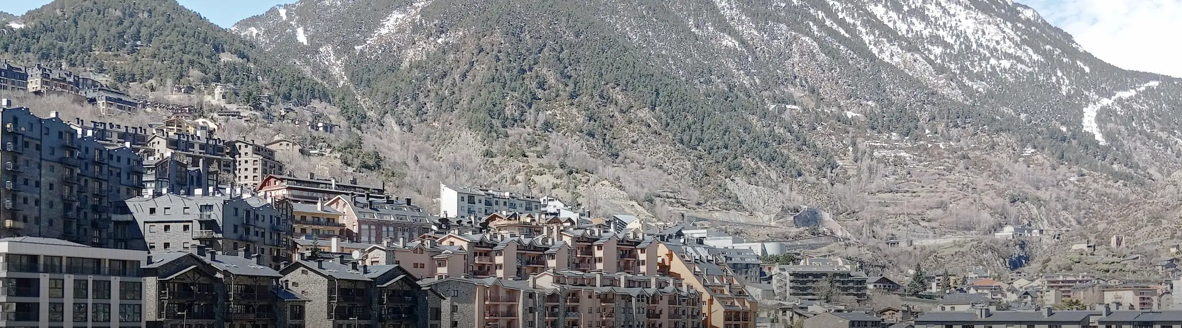 Andorra la Vella in a Pyrenean valley