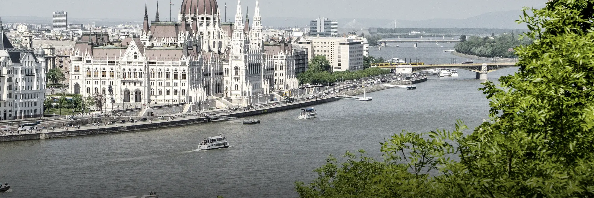 The Hungarian Parliament and the Danube in Budapest