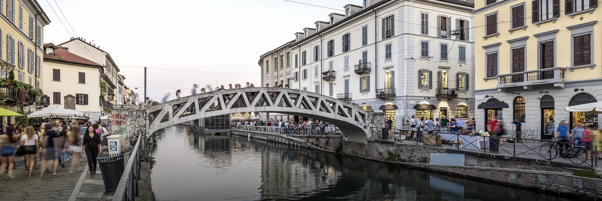 The Naviglio Grande canal in Milan