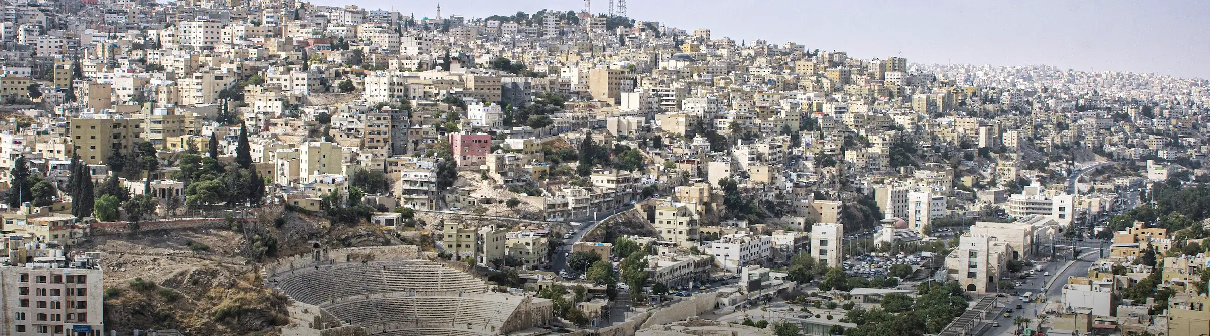 Amman, a city panorama and the Roman theatre