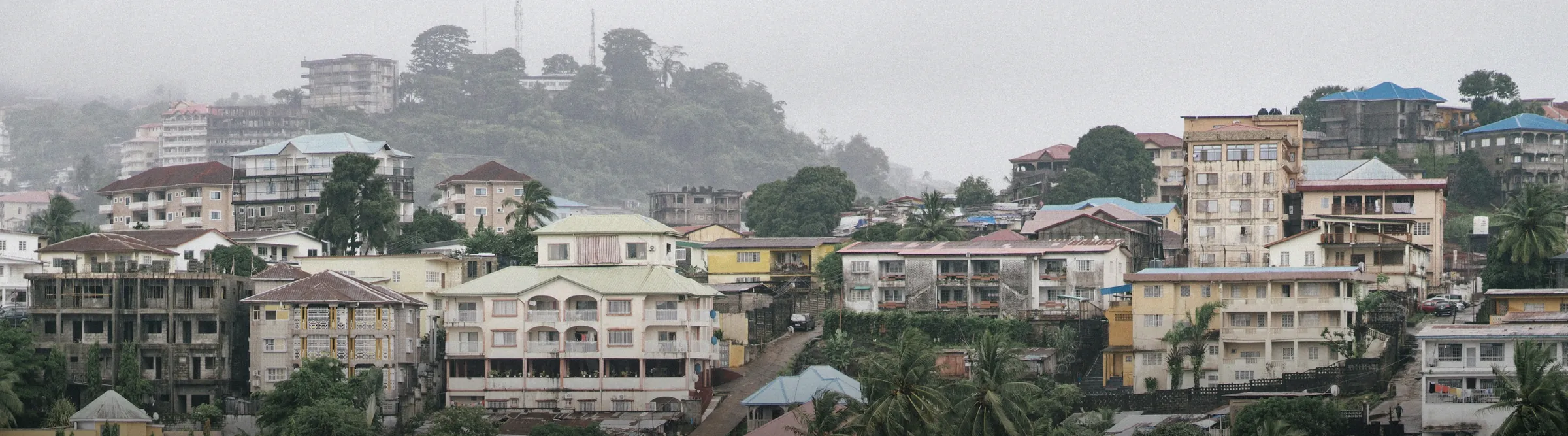 Freetown, residential districts on the hills