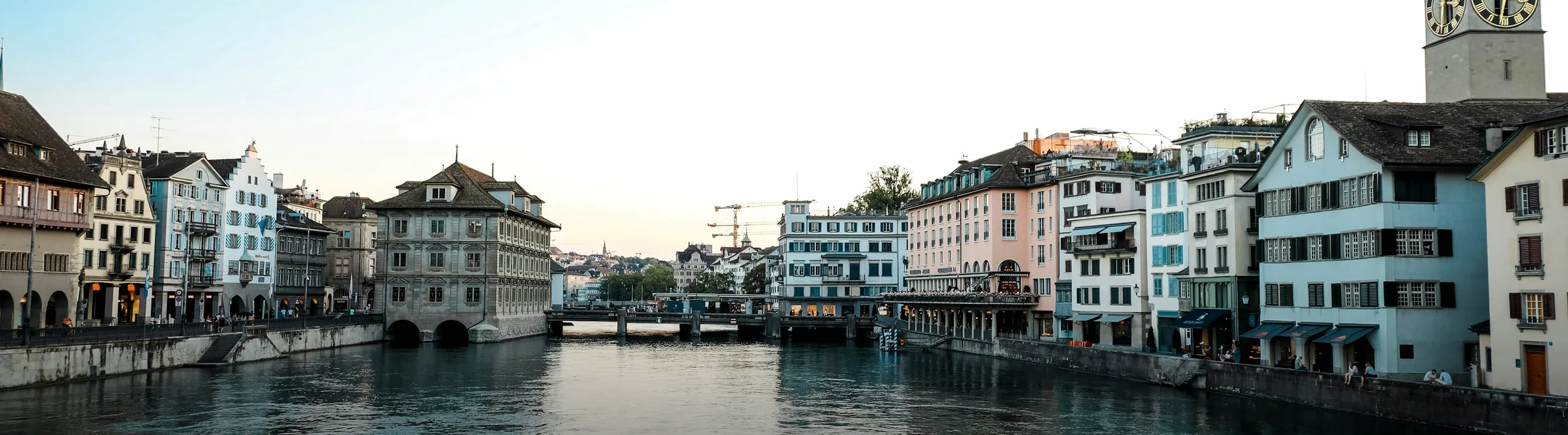 Zurich, the Limmat riverfront
