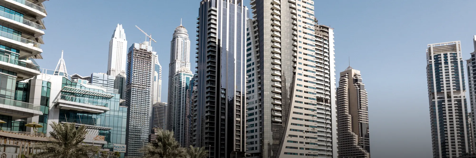 The towers of Dubai Marina