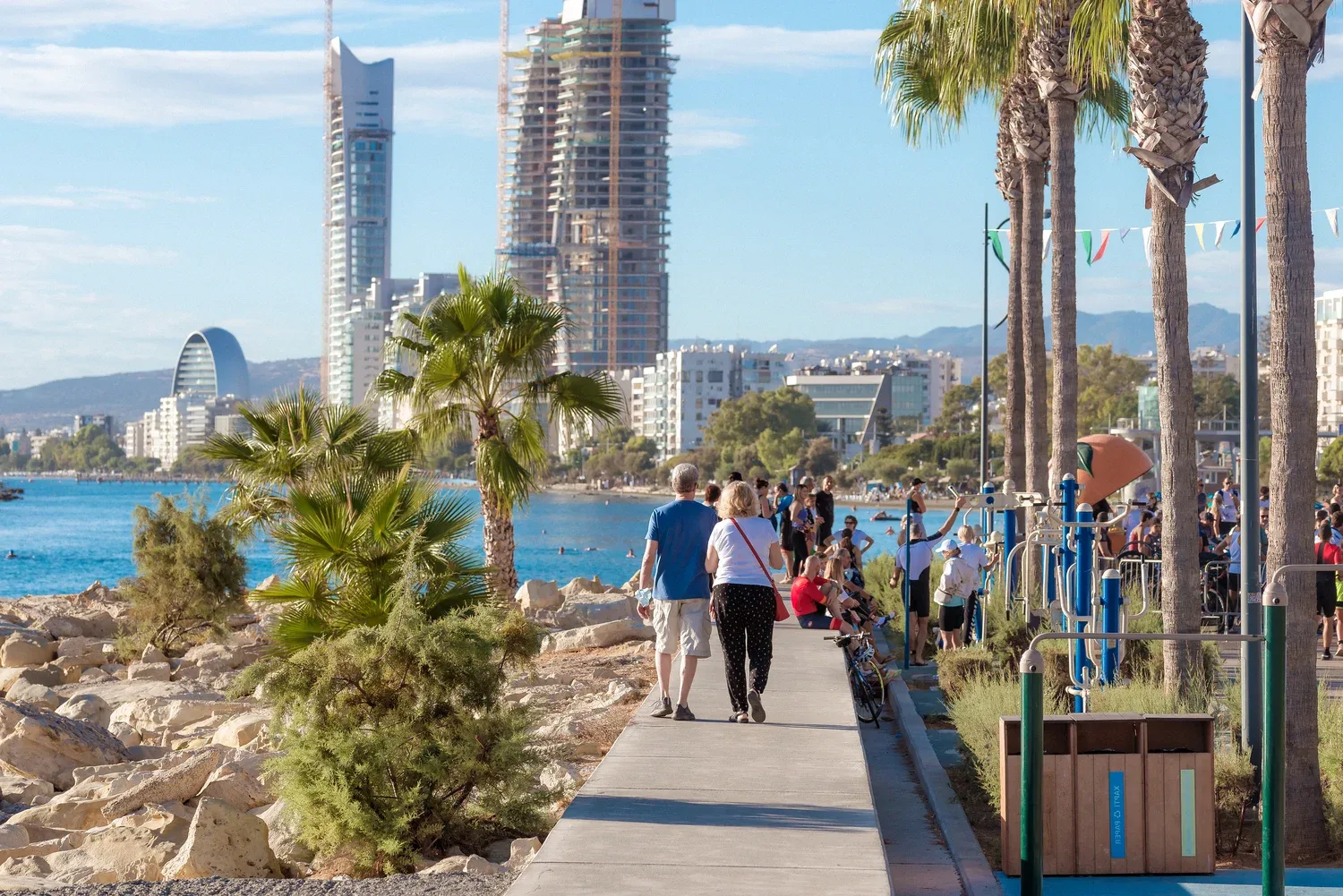The Limassol seafront on a sunny day